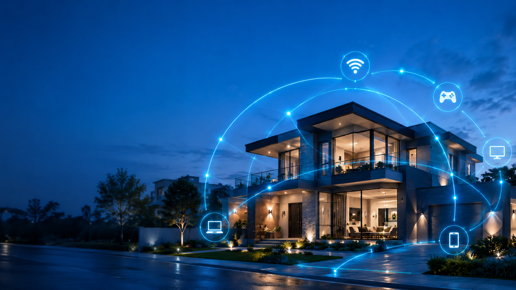 Casa conectada com cobertura Wi-Fi Premium Iluminet